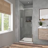 Душевая дверь распашная  VDP-1I8090CL 800/900х1900 профиль хром стекло прозрачное VINCEA