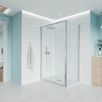 Душевой угол раздвижной E1-SP-CH-170100-01-C9 1700х1000x1950 Цвет профиля Хром Стекло  Прозрачное Veconi