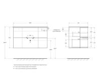 Тумба под раковину с двумя ящиками и двумя дверцами EDEN 91x51 Bianco lucido 55146 CEZARES