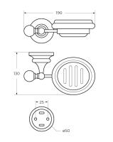 Мыльница подвесная OLIMP-SOD-02-M Бронза CEZARES