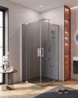 Душевой уголок прямоугольный.     SLIDER-A-2-100/110-GRIGIO-Cr (1000-1100)x(1000-1100)x1950 Cezares