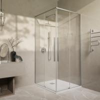 Душевой уголок квадратный/прямоугольный VSS-4SN8010CLBN 1000x800x1950 цвет профиля брашированный никель стекло прозрачное Vincea