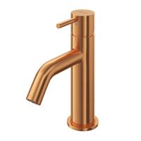 Смеситель для раковины однорычажный с донным клапаном Ручка "антикапля" LEAF-LSM2-L-SS Sunset ручка  Sunset Cezares