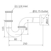 Сифон для раковины Timo 961/00L хром