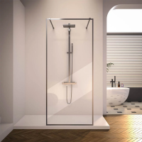 Душевая перегородка 1200x2000 KR90GR-120-01-C4 цвет профиля Брашированный графит стекло Прозрачное Veconi