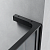 Душевая перегородка 1100x2000 KR77B-110-01-C8 цвет профиля Чёрный матовый стекло Прозрачное Veconi